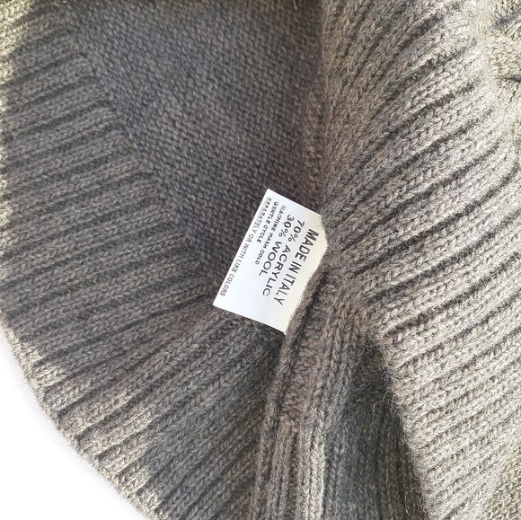 Lorenzo Magni Italy Cable Knit Mock Neck Sweater - Picture 5 of 8